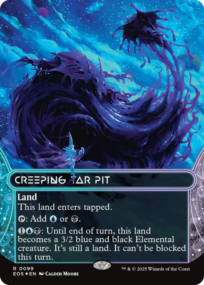 Creeping Tar Pit (Borderless) (Galaxy Foil)