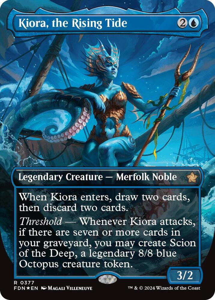 Kiora, the Rising Tide (Borderless)