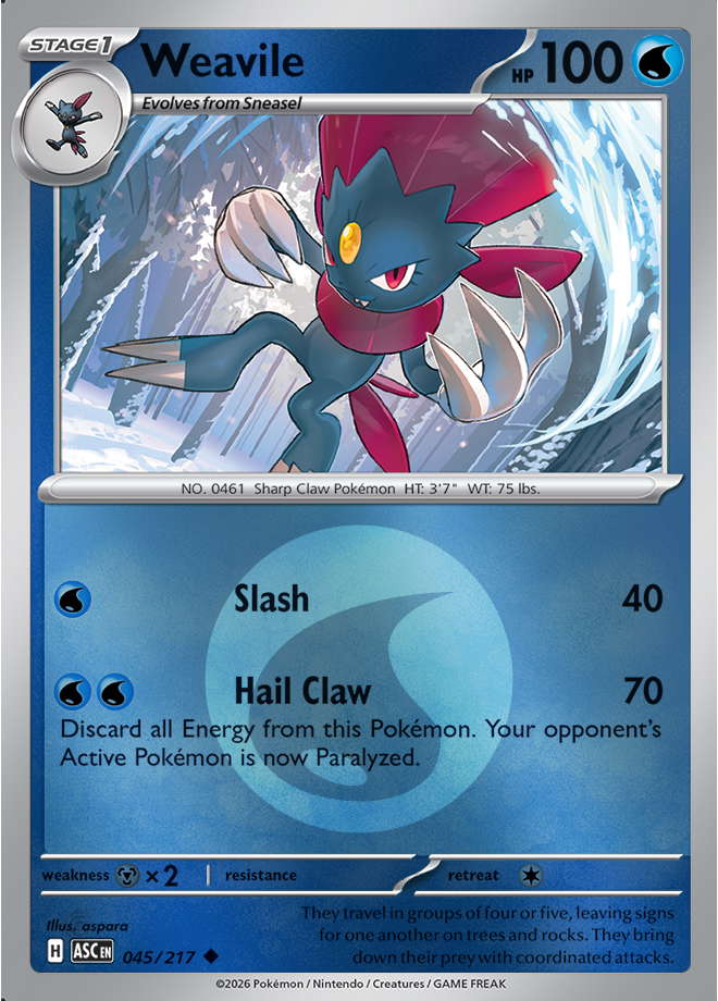 Weavile (Energy Symbol Pattern)