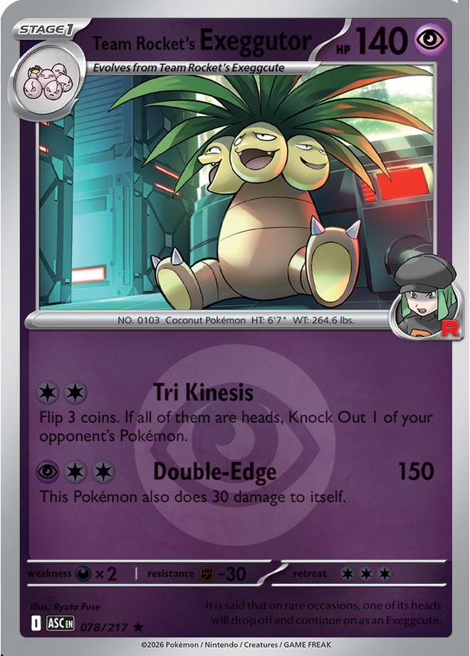 Team Rocket's exeggutor (Energy Symbol Pattern)