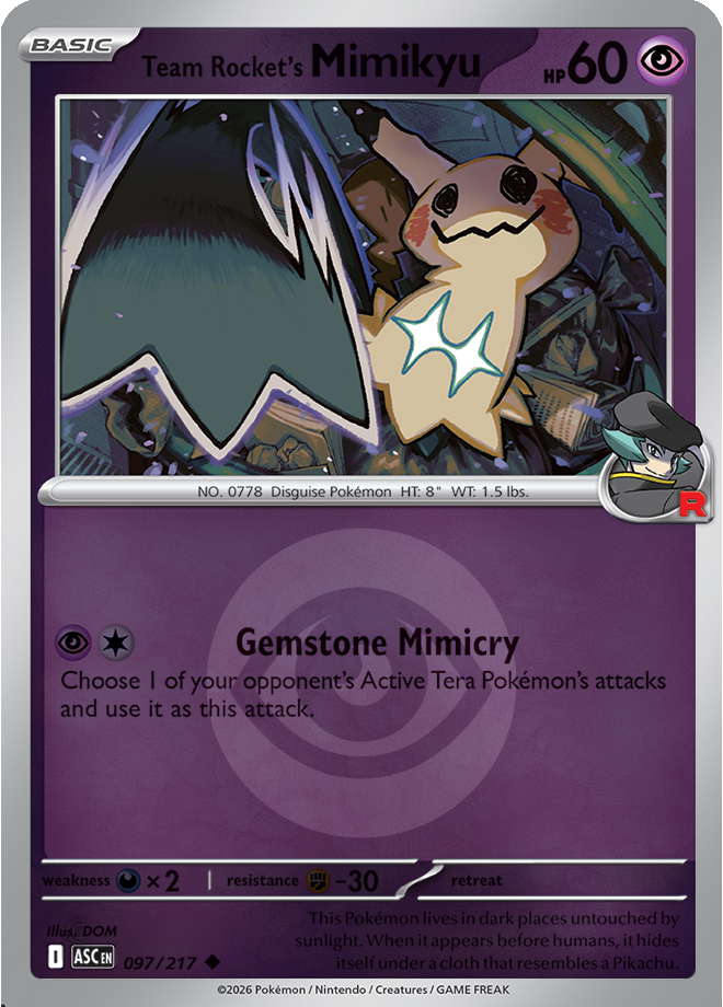 Team Rocket's Mimikyu (Energy Symbol Pattern)