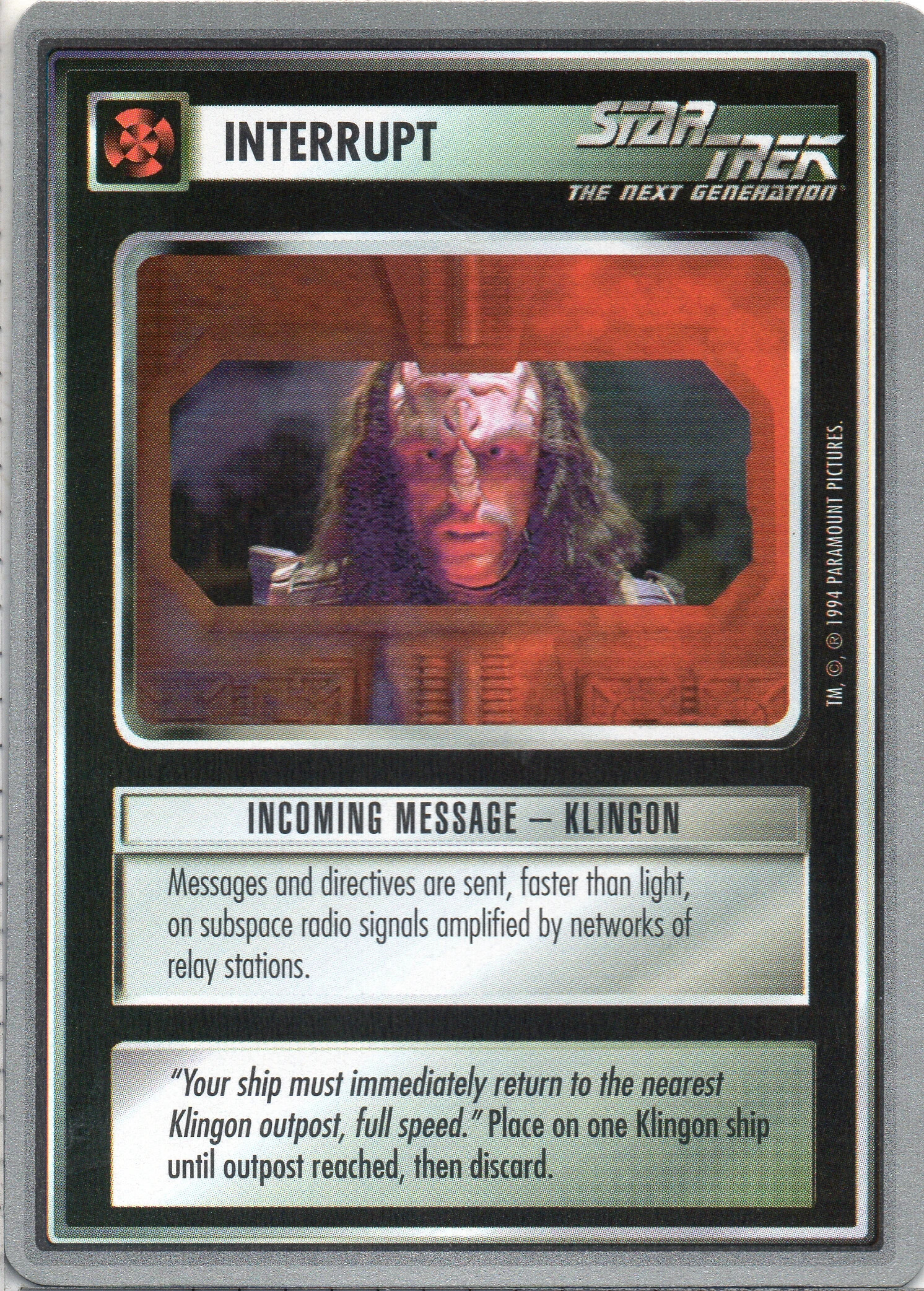 Incoming Message - Klingon