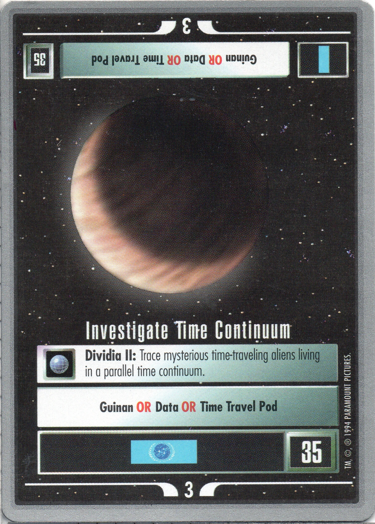 Investigate Time Continuum