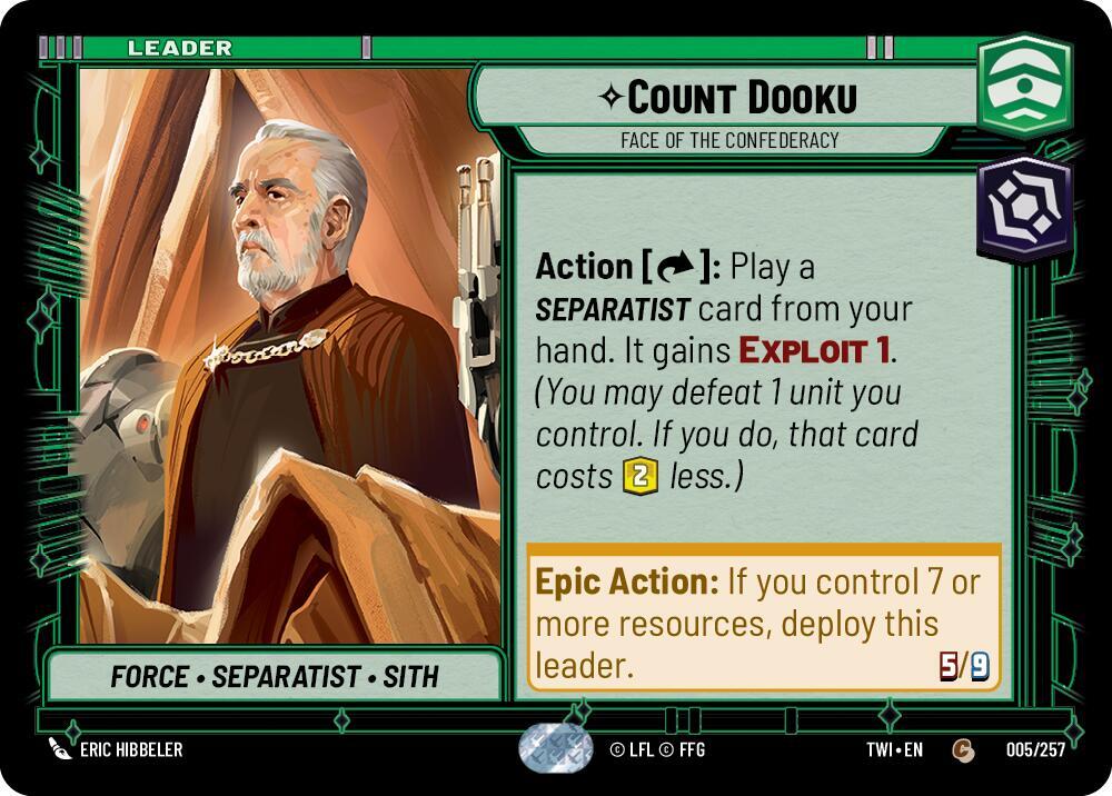 Count Dooku - Face of the Confederacy Front